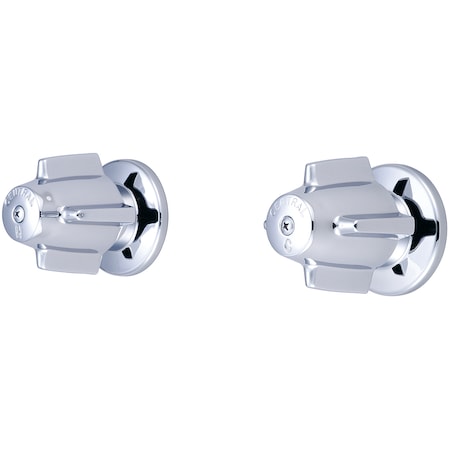 Central Brass Two Handle Valve Set, IPS, Wallmount, Polished Chrome 905